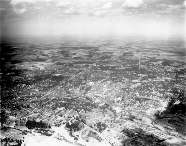 Aerial Photo of Downtown Spartanburg - 1927